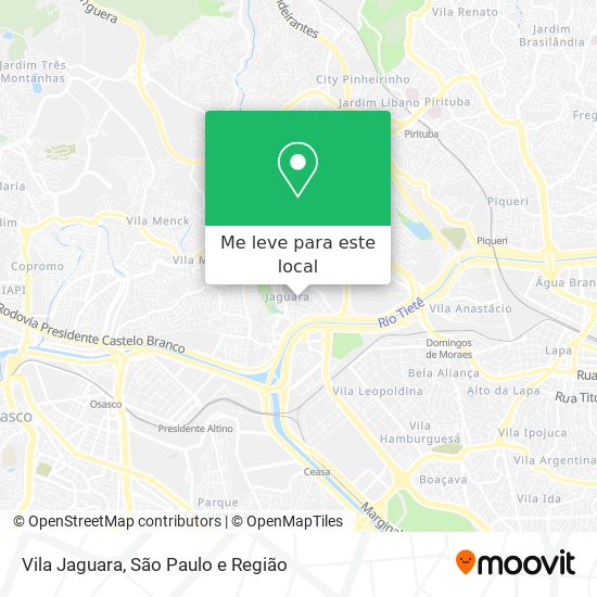 Vila Jaguara mapa