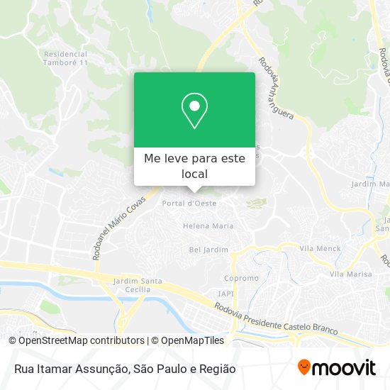 Rua Itamar Assunção mapa