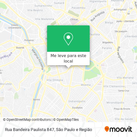 Rua Bandeira Paulista 847 mapa