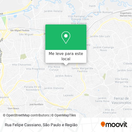 Rua Felipe Cassiano mapa