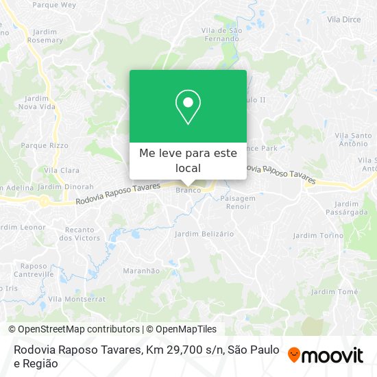 Rodovia Raposo Tavares, Km 29,700 s / n mapa