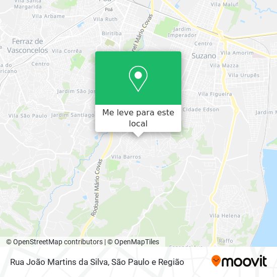 Rua João Martins da Silva mapa