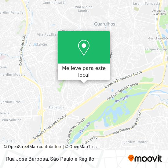 Rua José Barbosa mapa