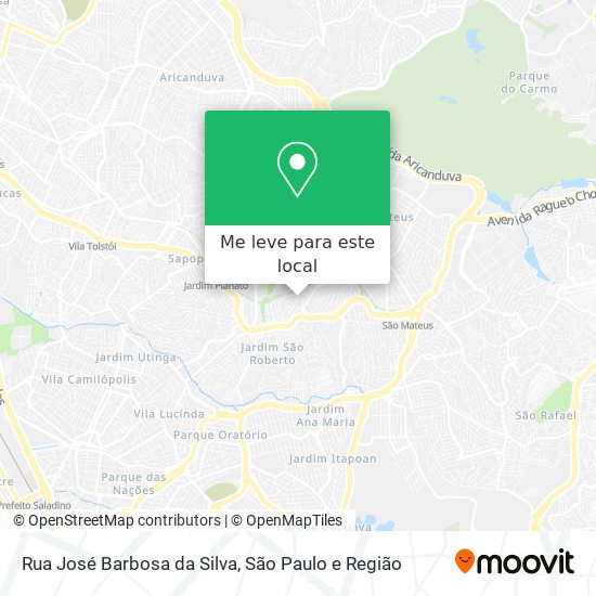 Rua José Barbosa da Silva mapa