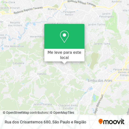 Rua dos Crisantemos 680 mapa