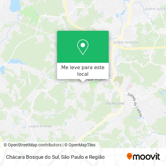 Chácara Bosque do Sul mapa