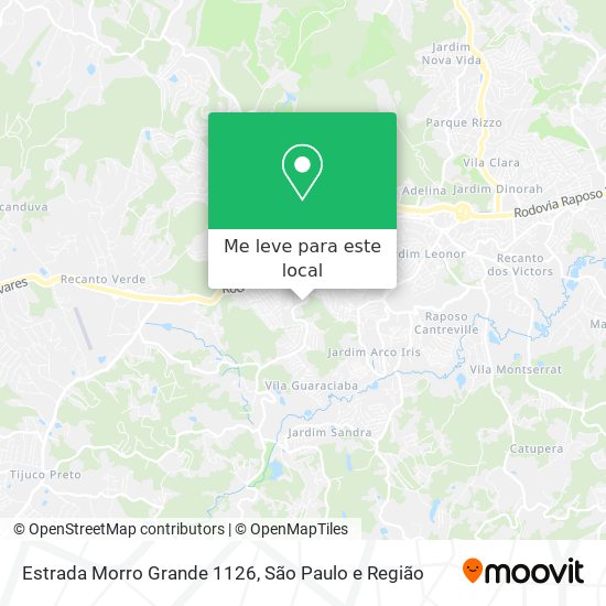 Estrada Morro Grande 1126 mapa