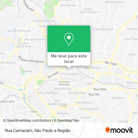 Rua Camacam mapa