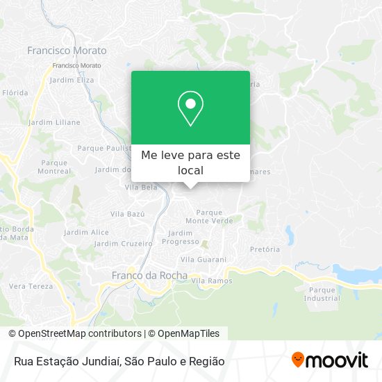 Rua Estação Jundiaí mapa