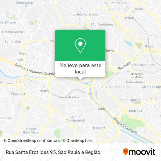 Rua Santa Erotildes 95 mapa