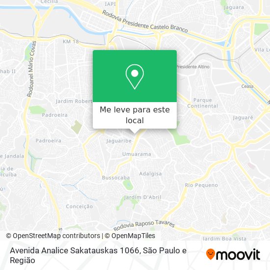 Avenida Analice Sakatauskas 1066 mapa