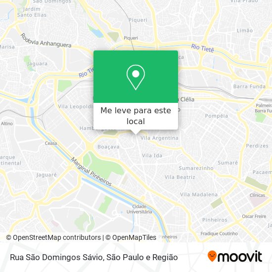 Rua São Domingos Sávio mapa