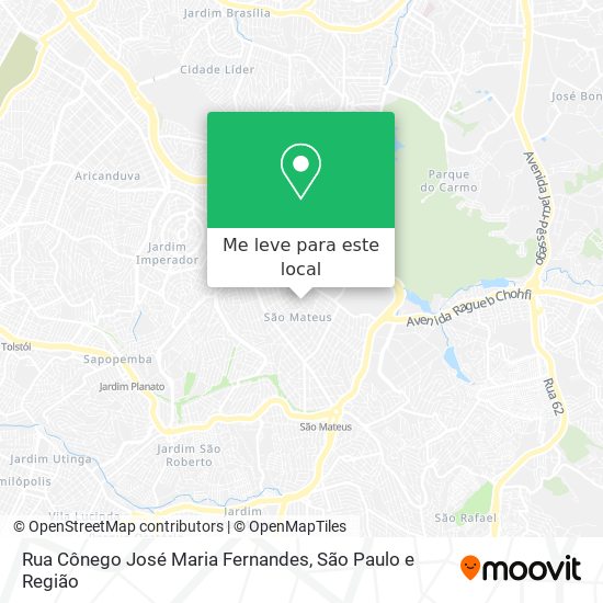 Rua Cônego José Maria Fernandes mapa