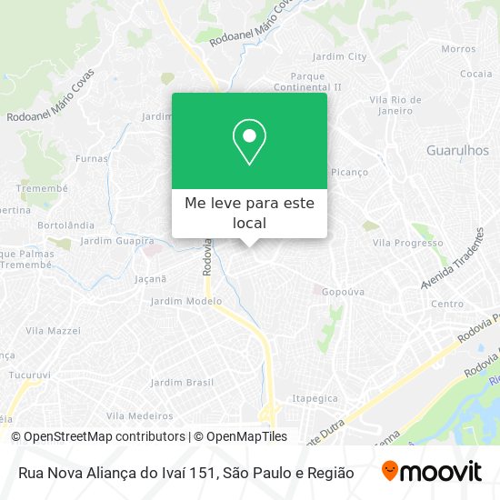 Rua Nova Aliança do Ivaí 151 mapa