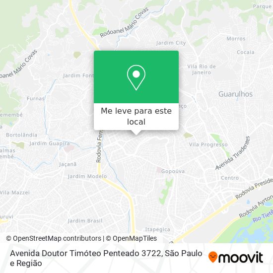 Avenida Doutor Timóteo Penteado 3722 mapa