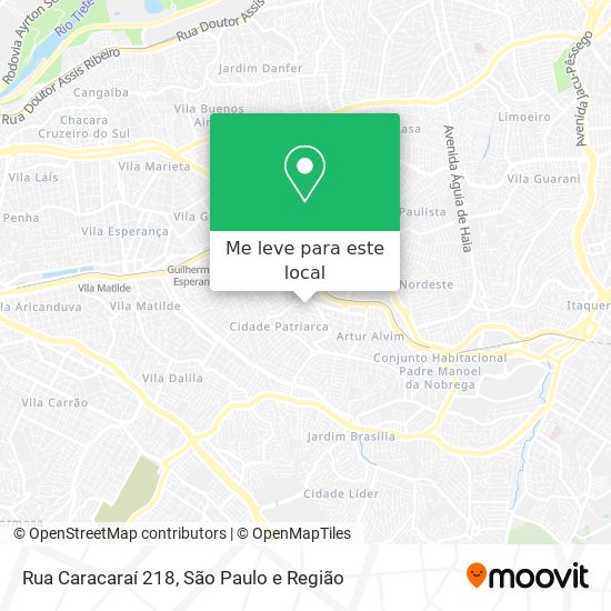 Rua Caracaraí 218 mapa