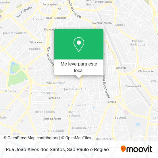 Como chegar até Rua João Alves dos Santos em Vila Mariana de Ônibus, Metrô ou Trem?