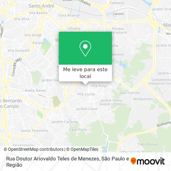 Rua Doutor Ariovaldo Teles de Menezes mapa