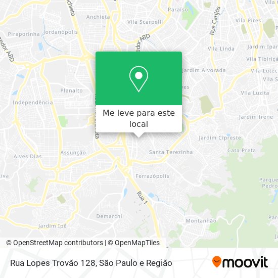 Rua Lopes Trovão 128 mapa