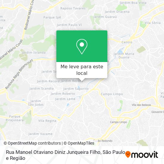 Rua Manoel Otaviano Diniz Junqueira Filho mapa