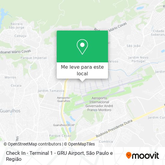 Check In - Terminal 1 - GRU Airport mapa