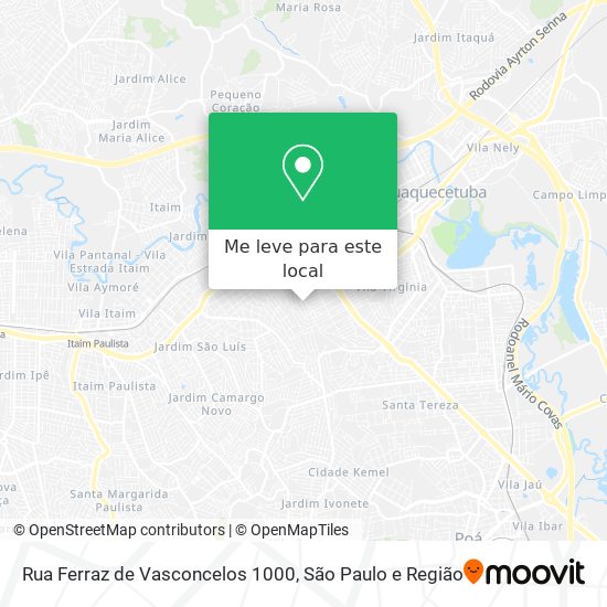 Rua Ferraz de Vasconcelos 1000 mapa