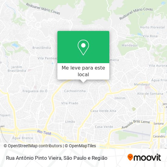 Rua Antônio Pinto Vieira mapa