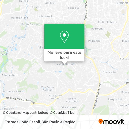 Estrada João Fasoli mapa