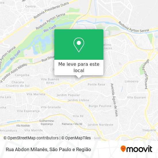 Rua Abdon Milanês mapa