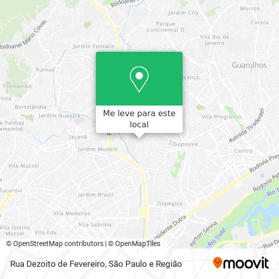 Rua Dezoito de Fevereiro mapa