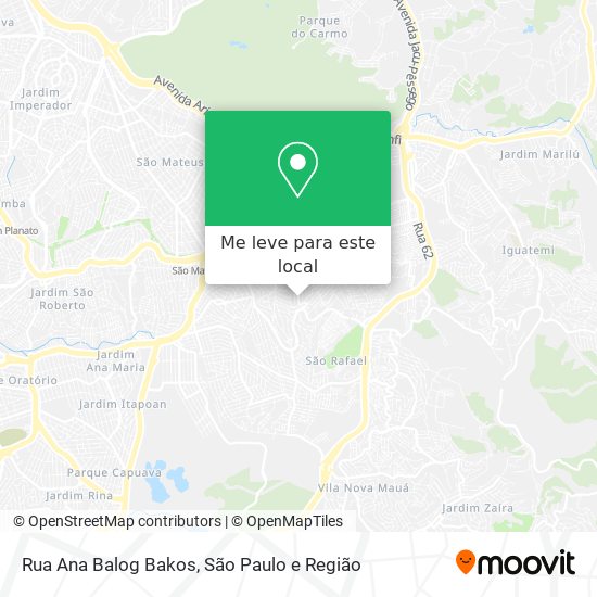 Rua Ana Balog Bakos mapa