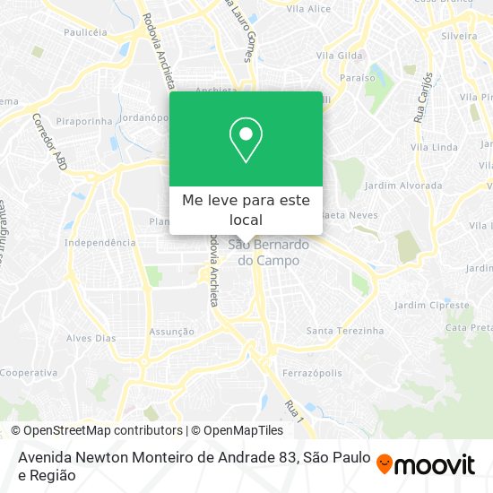 Avenida Newton Monteiro de Andrade 83 mapa