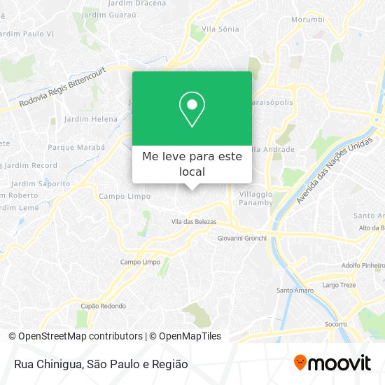 Rua Chinigua mapa