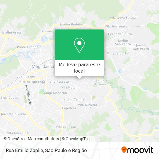 Rua Emílio Zapile mapa