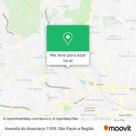 Avenida do Anastácio 1559 mapa