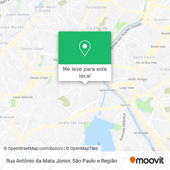 Rua Antônio da Mata Júnior mapa