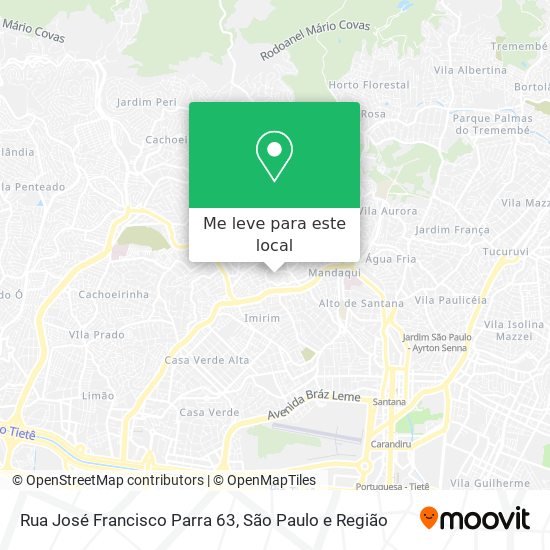 Rua José Francisco Parra 63 mapa