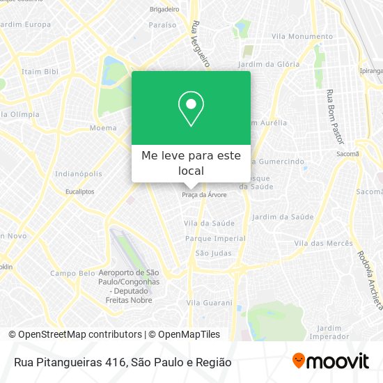 Rua Pitangueiras 416 mapa
