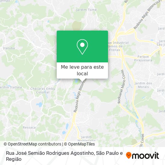 Rua José Semião Rodrigues Agostinho mapa