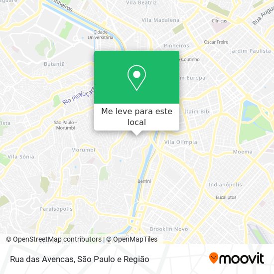 Rua das Avencas mapa