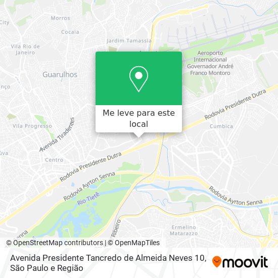 Avenida Presidente Tancredo de Almeida Neves 10 mapa