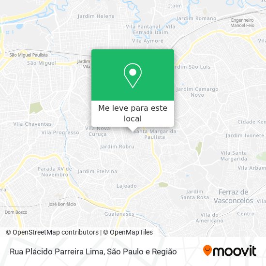 Rua Plácido Parreira Lima mapa