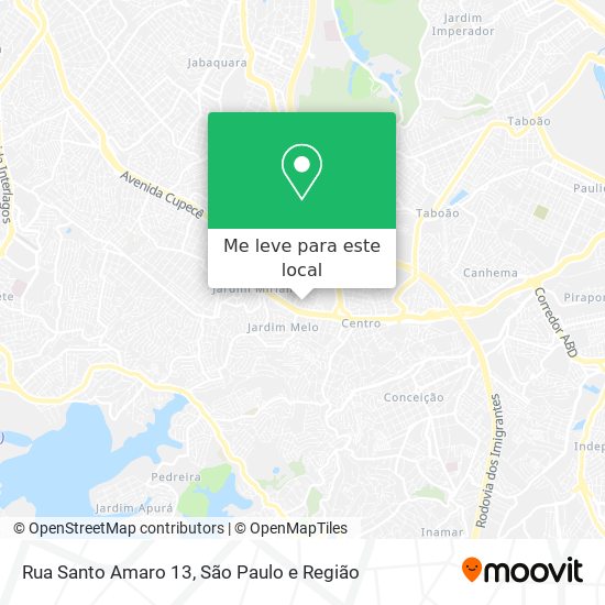 Rua Santo Amaro 13 mapa