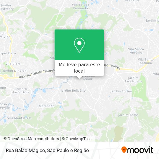 Rua Balão Mágico mapa