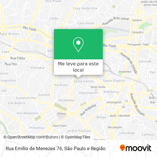 Rua Emílio de Menezes 76 mapa