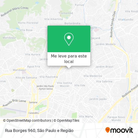 Rua Borges 960 mapa
