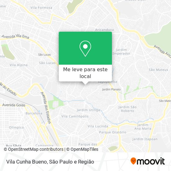 Vila Cunha Bueno mapa