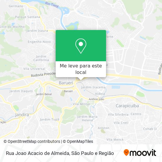 Rua Joao Acacio de Almeida mapa