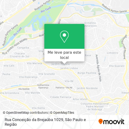 Rua Conceição da Brejaúba 1029 mapa