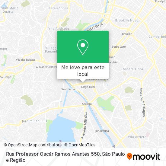 Rua Professor Oscár Ramos Arantes 550 mapa